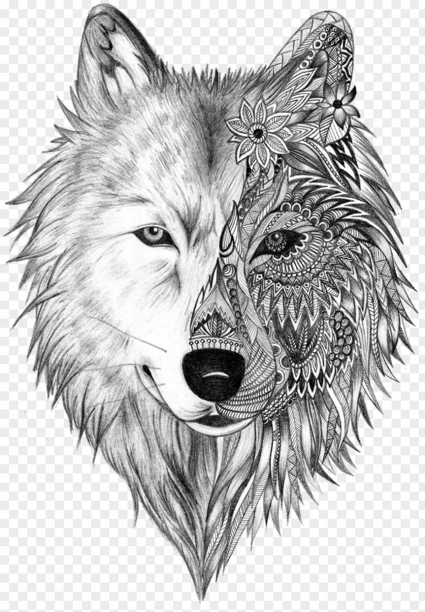 Wolf Heart Tattoo Artist Gray Sleeve Ink PNG
