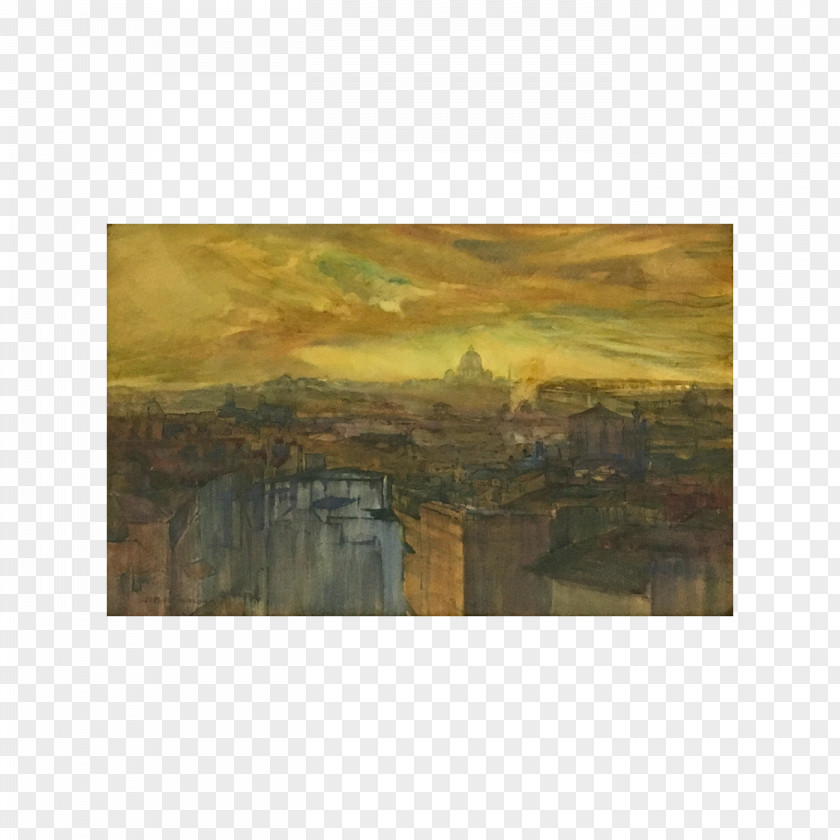 Antiquity Watercolor Painting Modern Art Rectangle PNG