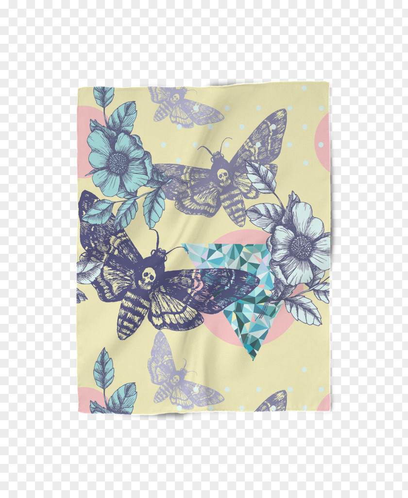 Pink Ink Hawk Moths Paisley Textile Butterflies And Death's-head Hawkmoth PNG