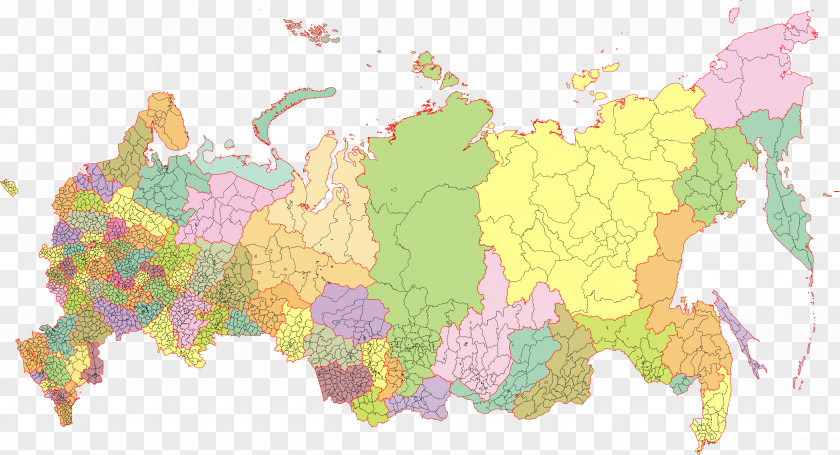 Russia European Administrative Division Map United States PNG