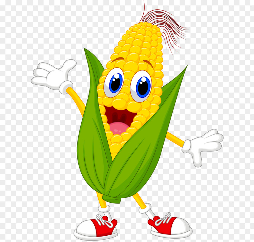 Vegetable And Fruit Industry Card Corn On The Cob Maize Royalty-free Cartoon PNG