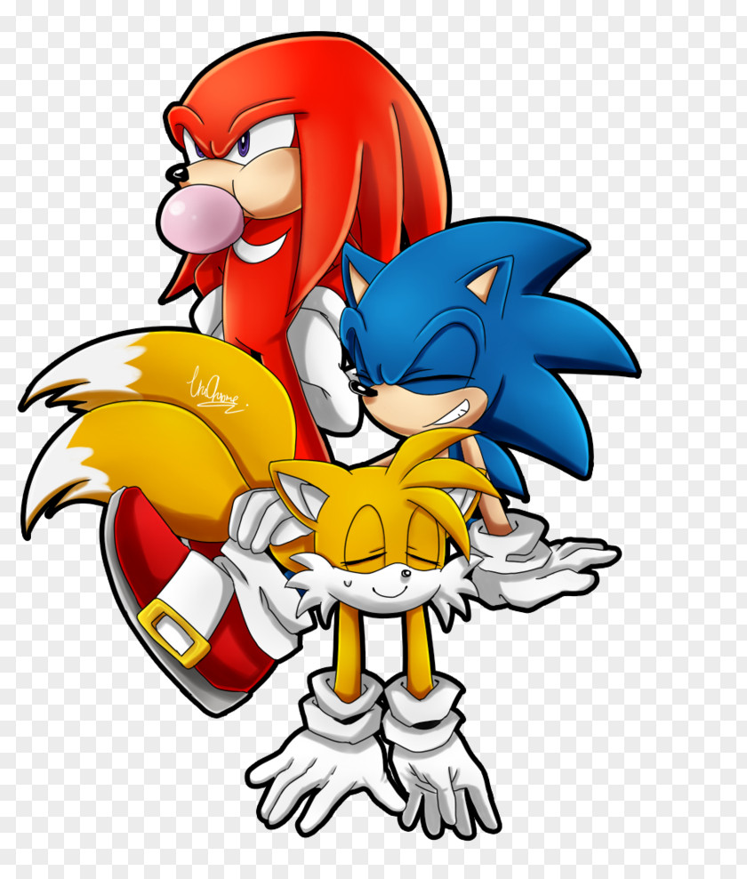 Gum Sonic The Hedgehog & Knuckles Echidna Chaos Tails PNG
