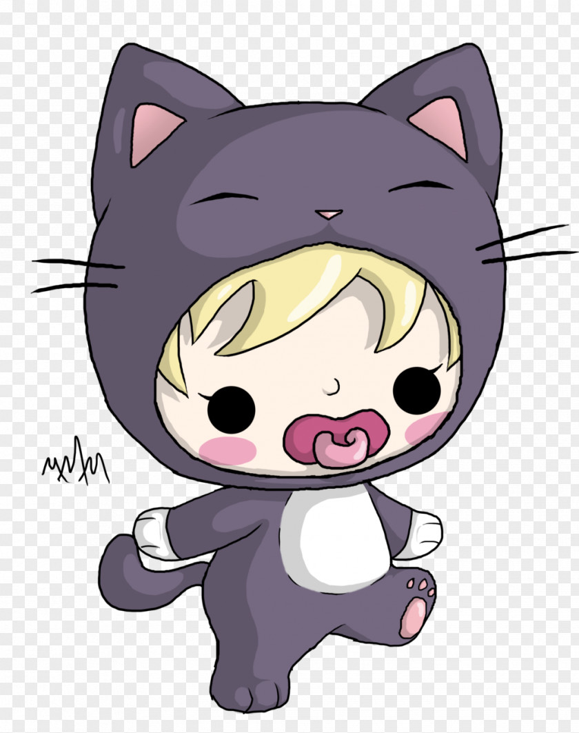 Kitten Whiskers Doodle Drawing PNG