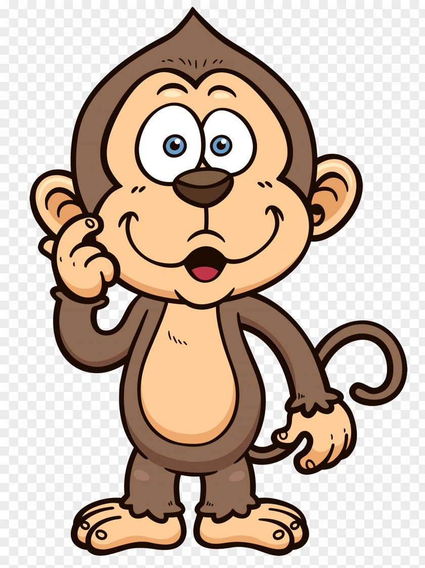 Monkey Cartoon Clipart Image T-shirt Drawing Clip Art PNG
