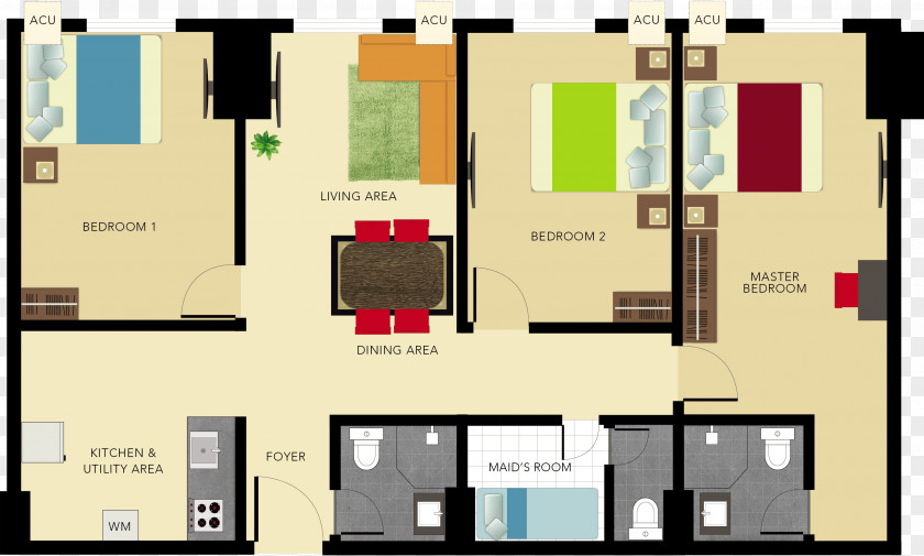House Floor Plan Bedroom Utility Room PNG