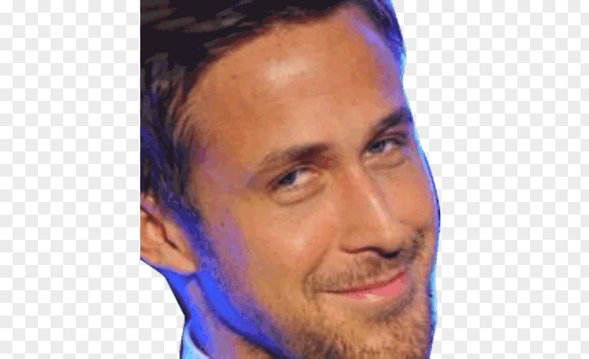 Ryan Gosling Sticker Moustache Telegram Face PNG