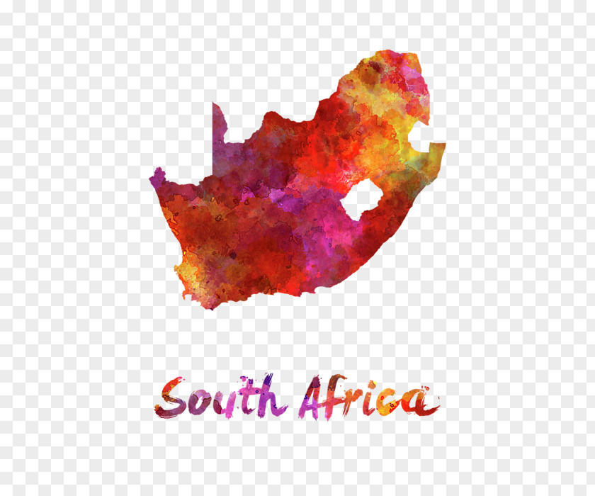 Silhouette South Africa Vector Map PNG