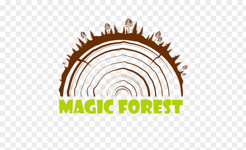Magic Forest Trunk Wood Tree Logo PNG