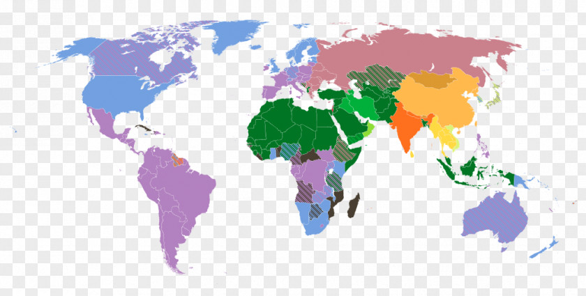 Main Map World Religion Religious Denomination PNG