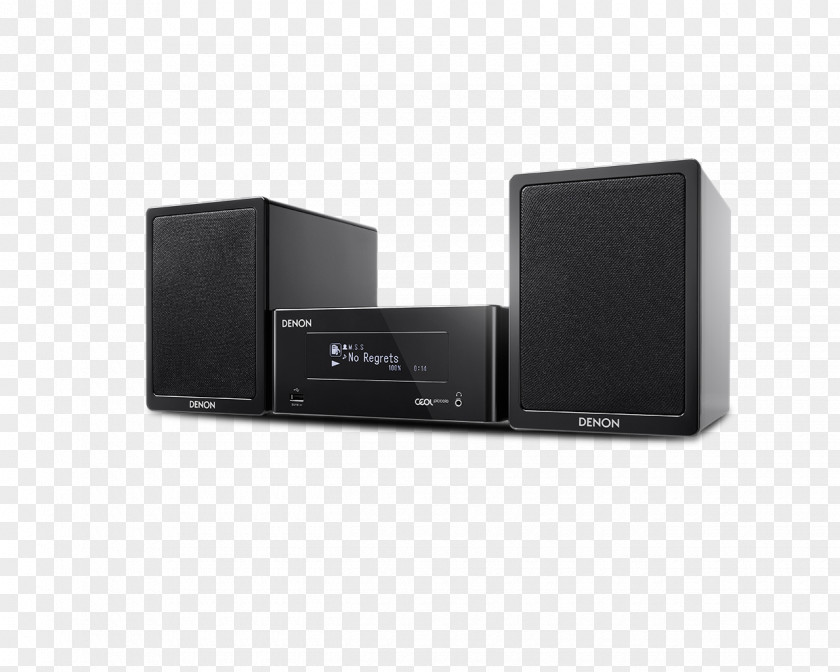 DENON DRA-N4 Black Microsystem Music Centre Stereophonic Sound High Fidelity PNG centre sound fidelity, hi-fi clipart PNG