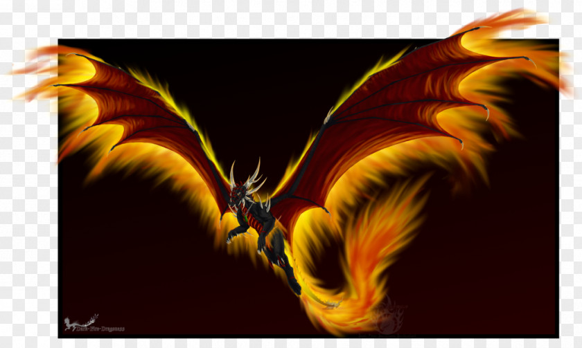 Heart Of Fire Dragon Desktop Wallpaper Legendary Creature Character Computer PNG