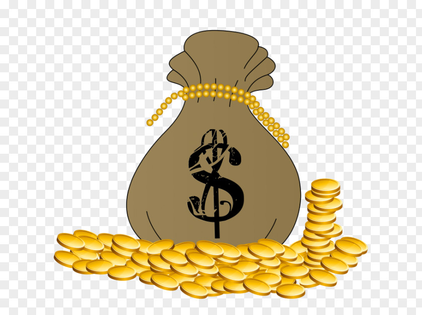 Money Bag Coin Gold Clip Art PNG