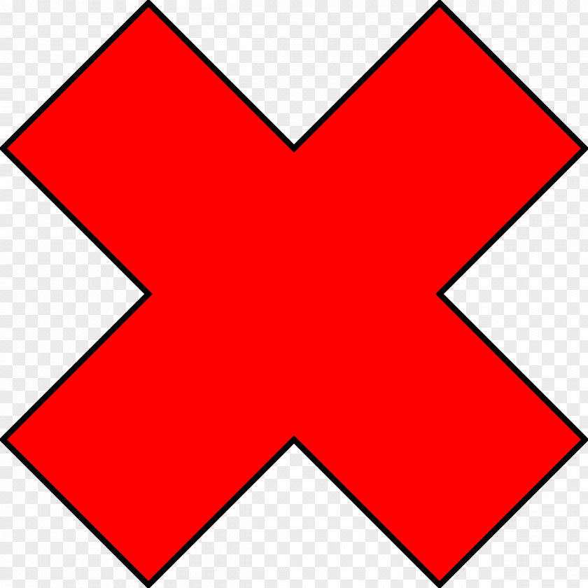 Red Cross Error Check Mark Clip Art PNG