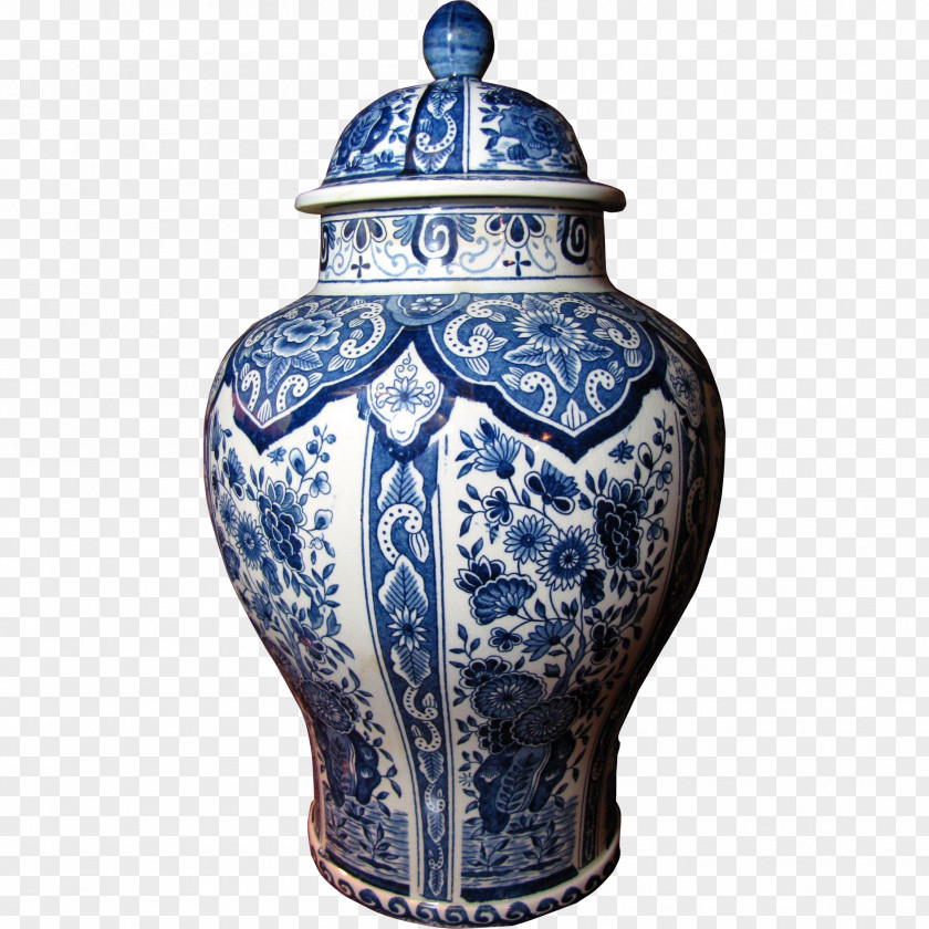 Vase Delft Porcelain Ceramic Maastricht PNG