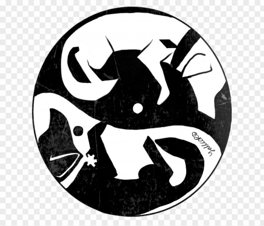 Ying Yang Symbol Yin And Black White Drawing Image Dog PNG