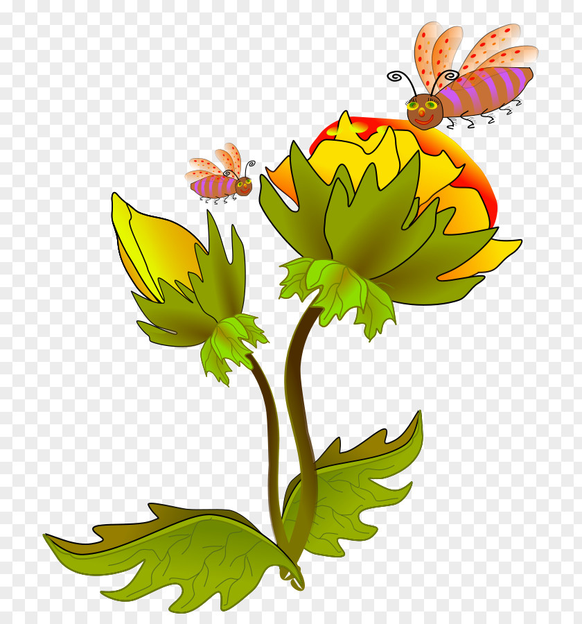 Home Improvement Clipart Honey Bee Flower Clip Art PNG