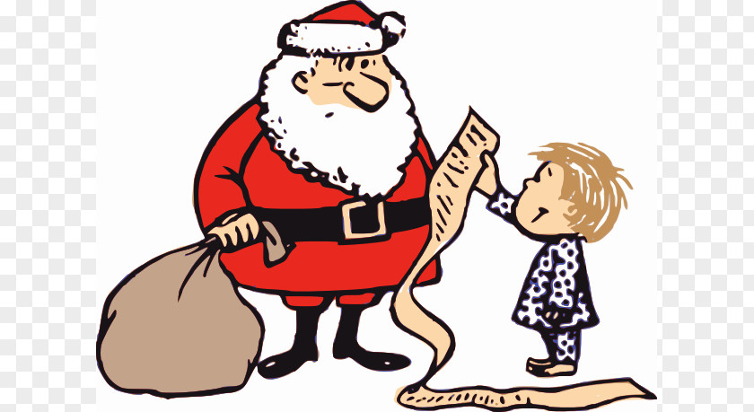 Santa List Cliparts Claus Christmas Elf Clip Art PNG