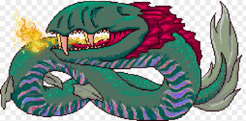 Animation Jaw Dragon Pixel Art PNG