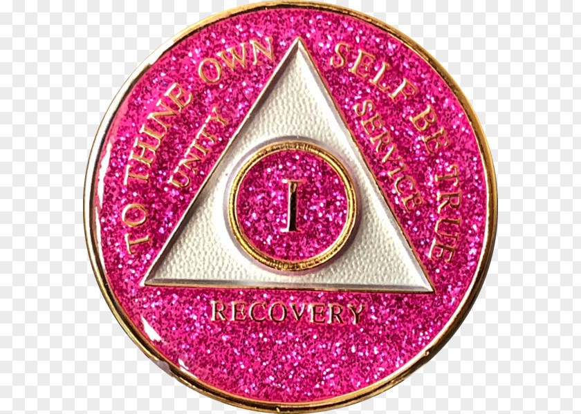 Pink Glitter Magenta Badge PNG