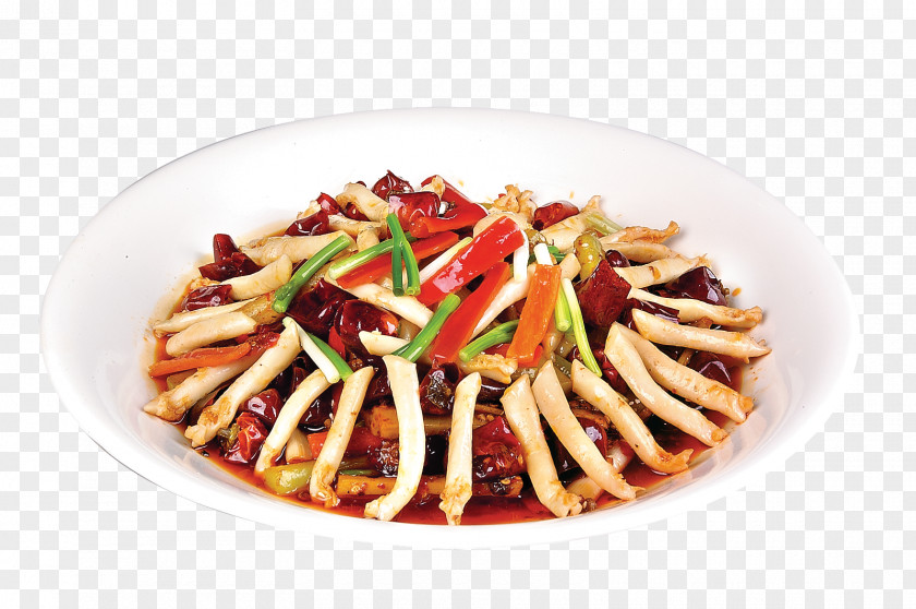 Spicy Sea Asparagus Vegetarian Cuisine Chinese Mala Sauce PNG