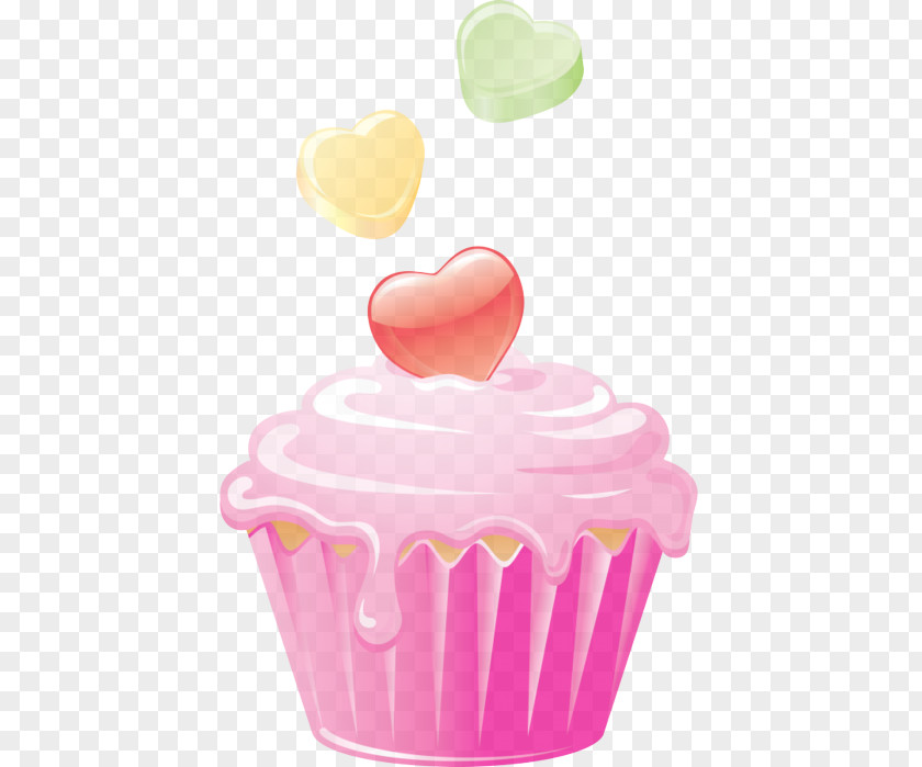 Baked Goods Cake Decorating Supply Pink Baking Cup Cupcake Heart Icing PNG