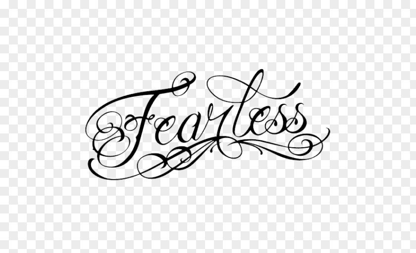 Fearless Brand Calligraphy Clip Art PNG
