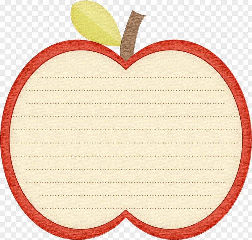 Malus Plant Red Apple Heart Fruit Line PNG