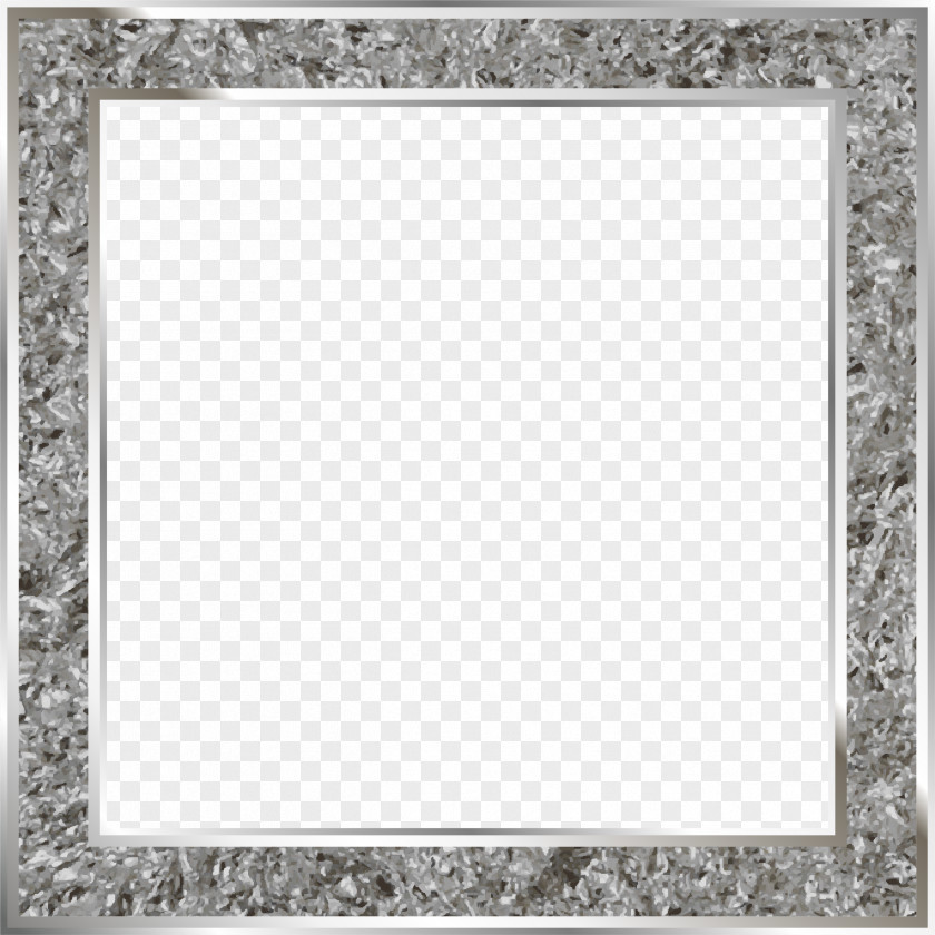 Sparkling Silver Border Texture PNG