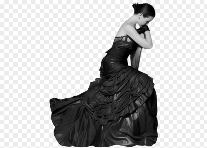 Dress Evening Gown Ruffle Fashion PNG