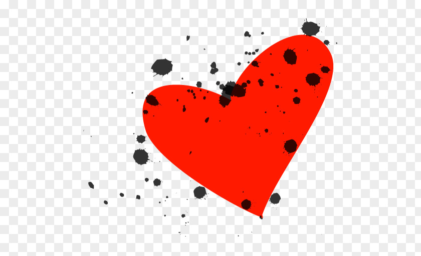 Heart-shaped Black Spots Euclidean Vector Heart Icon PNG