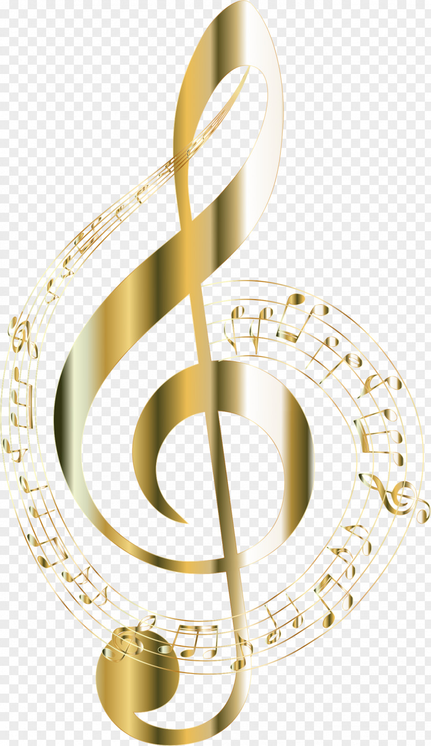 Notes Musical Note Gold Clip Art PNG