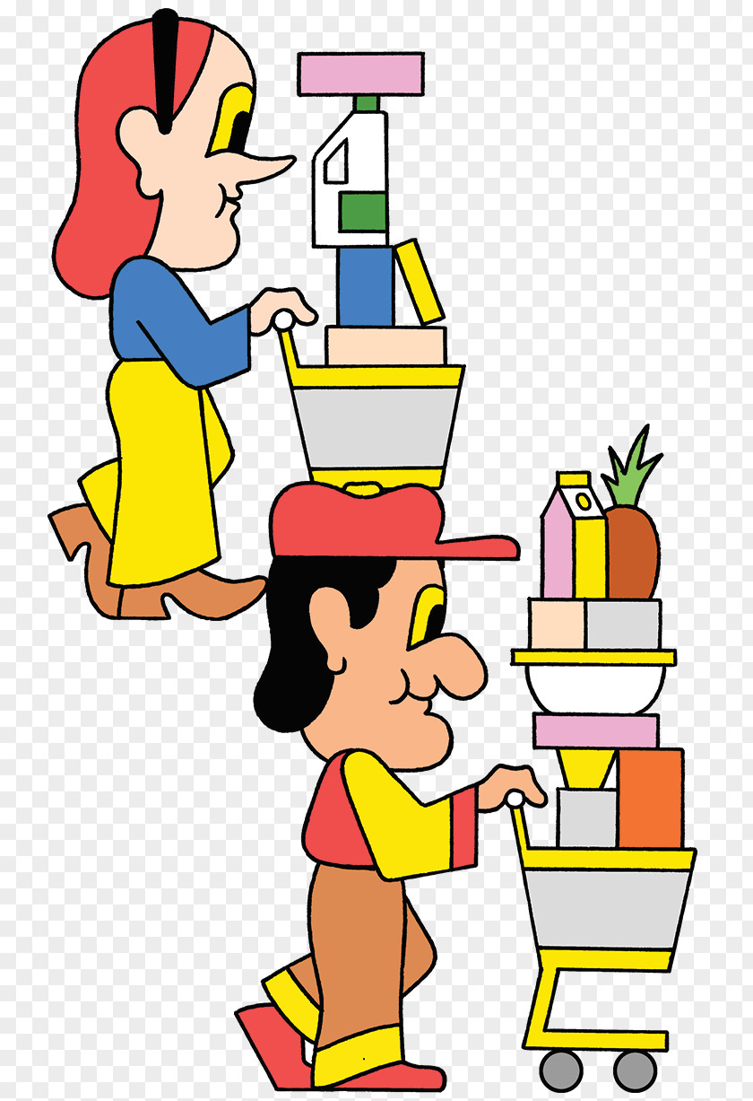 Cartoon Groceries Clip Art Food Waste Grocery Store Image PNG