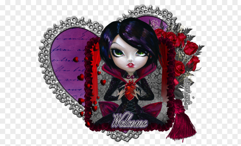 Goth Doll Magenta PNG