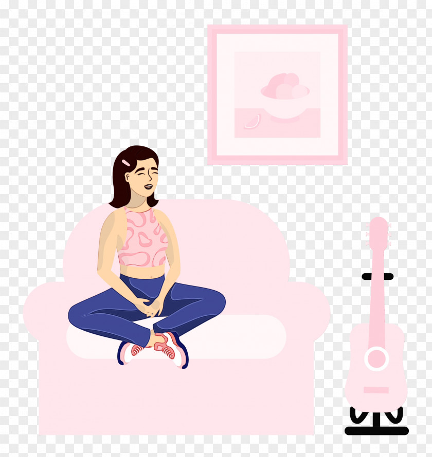 Yoga Mat Cartoon Meter Sitting PNG