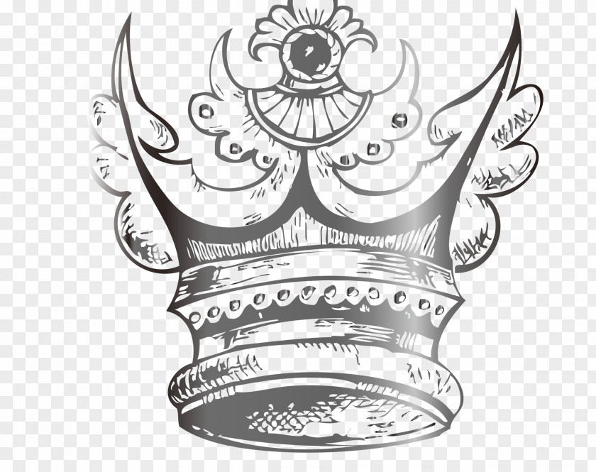 Vector Cartoon Silver Crown PNG