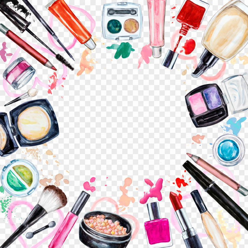 Creative Makeup Tools Cosmetics Watercolor Painting Brush Lip Gloss PNG