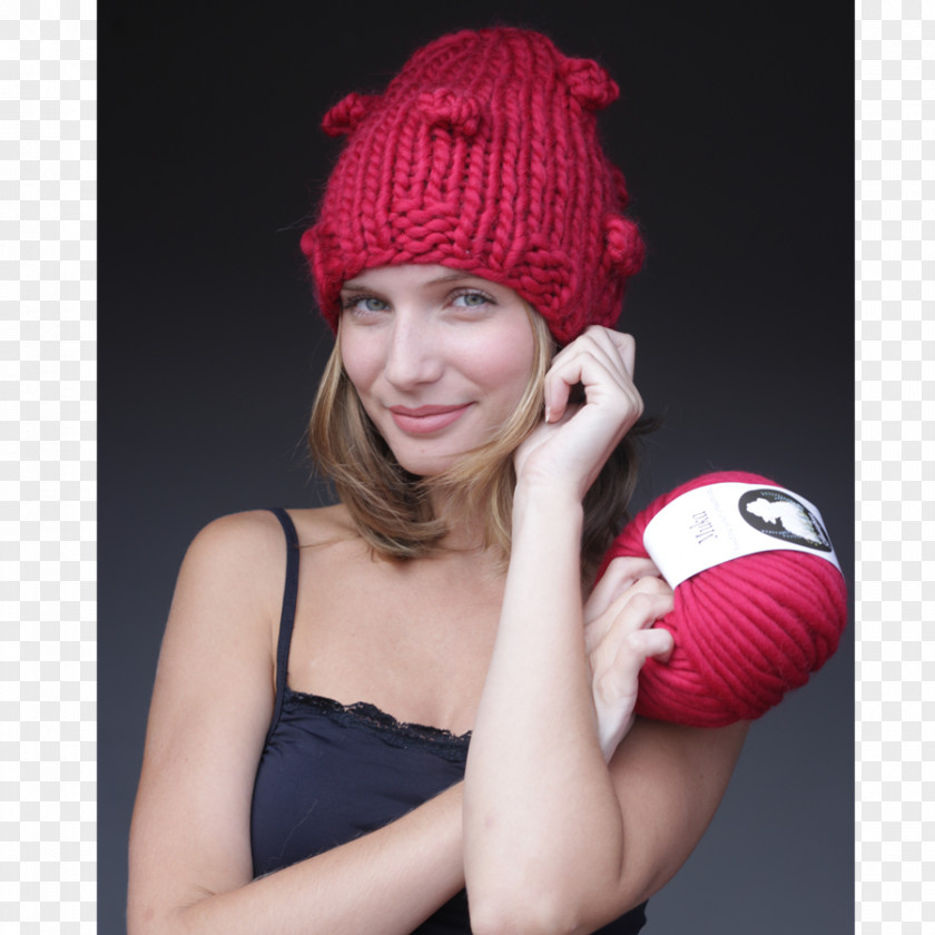 Handpaint Beanie Knit Cap Bonnet Hat Crochet PNG