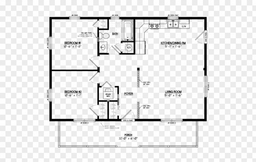 Cad Floor Plan House Log Cabin PNG