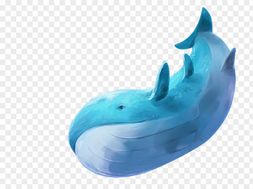Illustration Dolphin Element Blue Whale Cartoon PNG