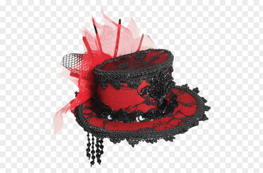 Red Lace Costume Top Hat Clothing Steampunk PNG
