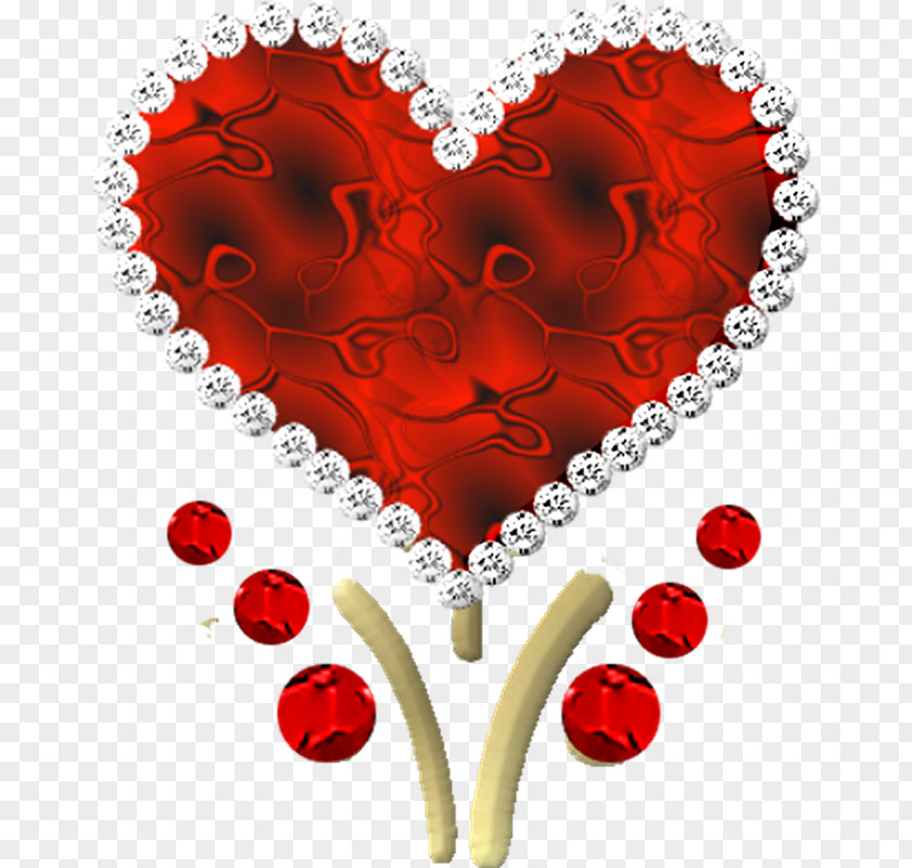 Red Love Diamond Valentine's Day Diamonds PNG