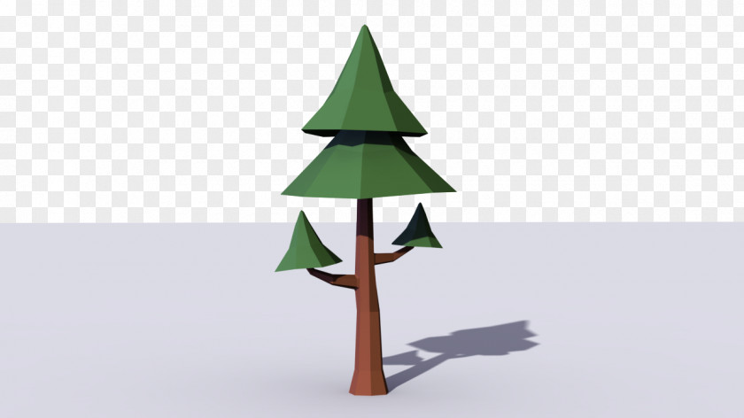 Tree Christmas Low Poly Pine Polygon Mesh PNG