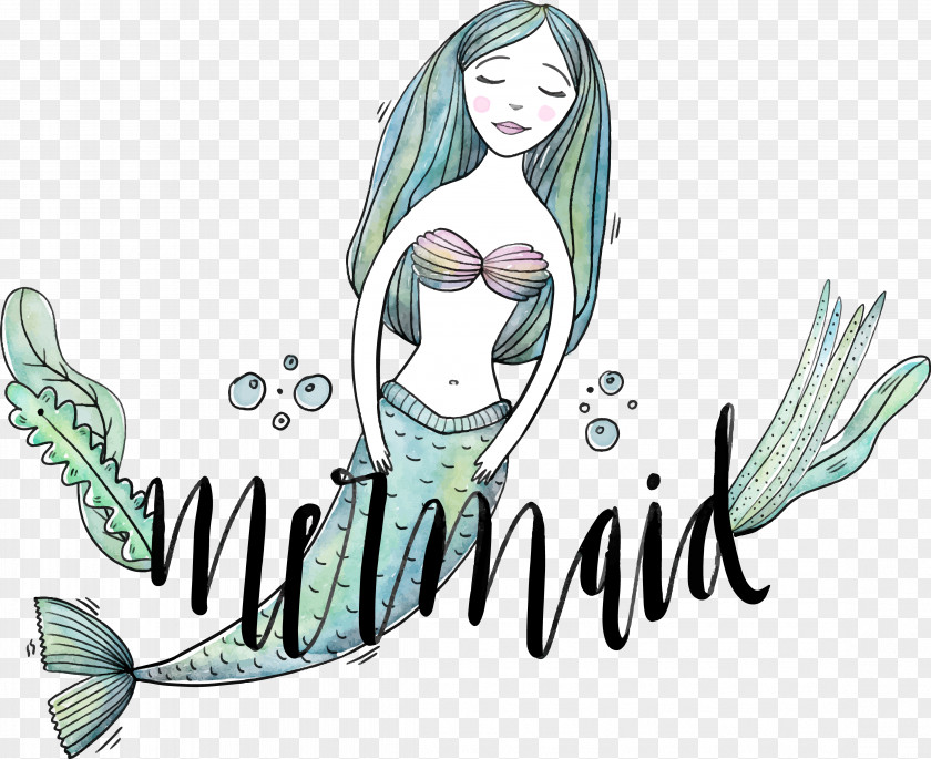 Marvel Ocean Seamless Summer Mermaid Euclidean Vector Illustration PNG