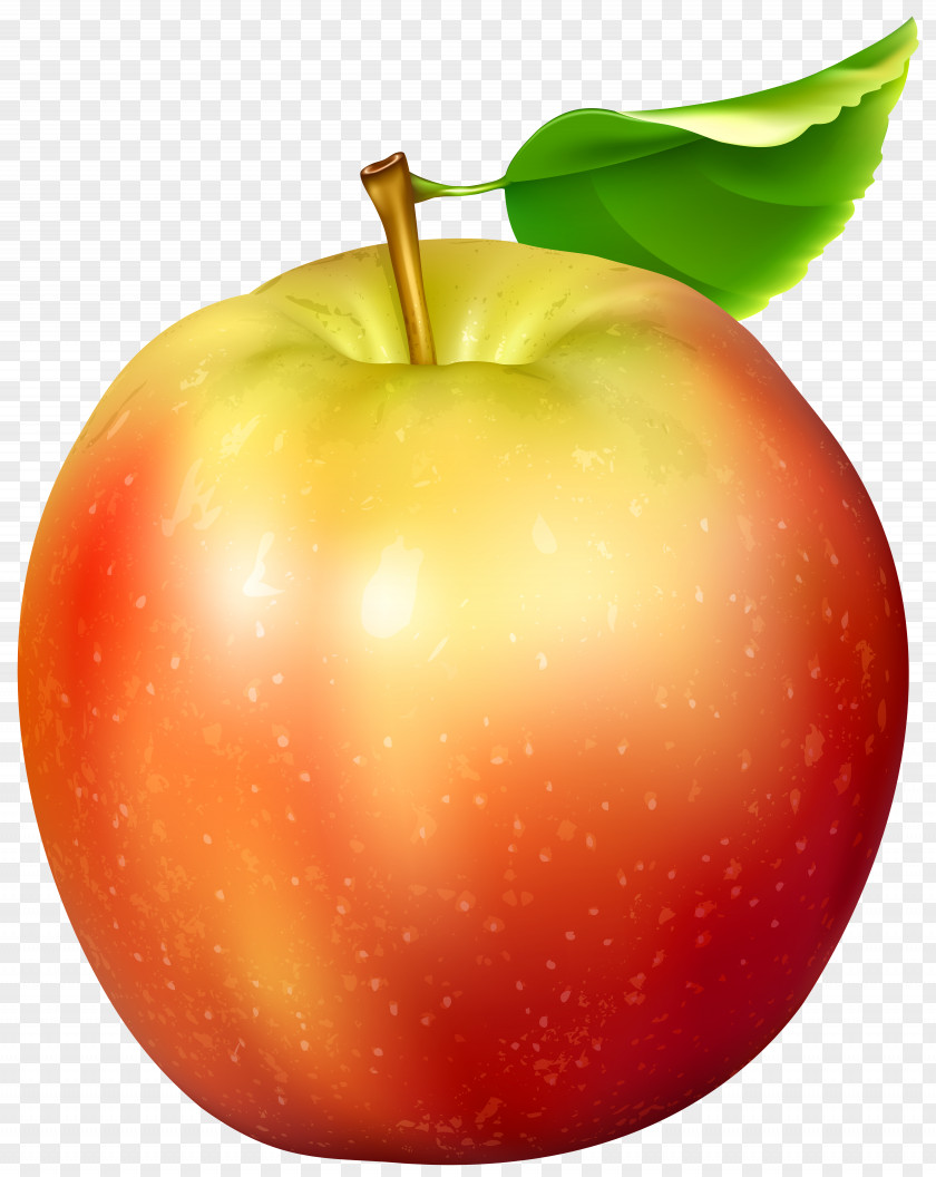 Red And Yellow Apple Transparent Clip Art Image PNG