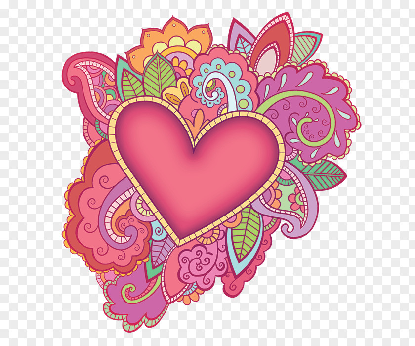 Temporary Tattoos Valentine's Day Heart Illustration Pink M M-095 PNG