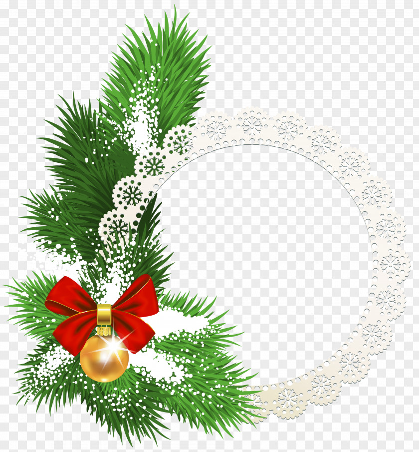Winter Christmas Ornament Picture Frames Clip Art PNG