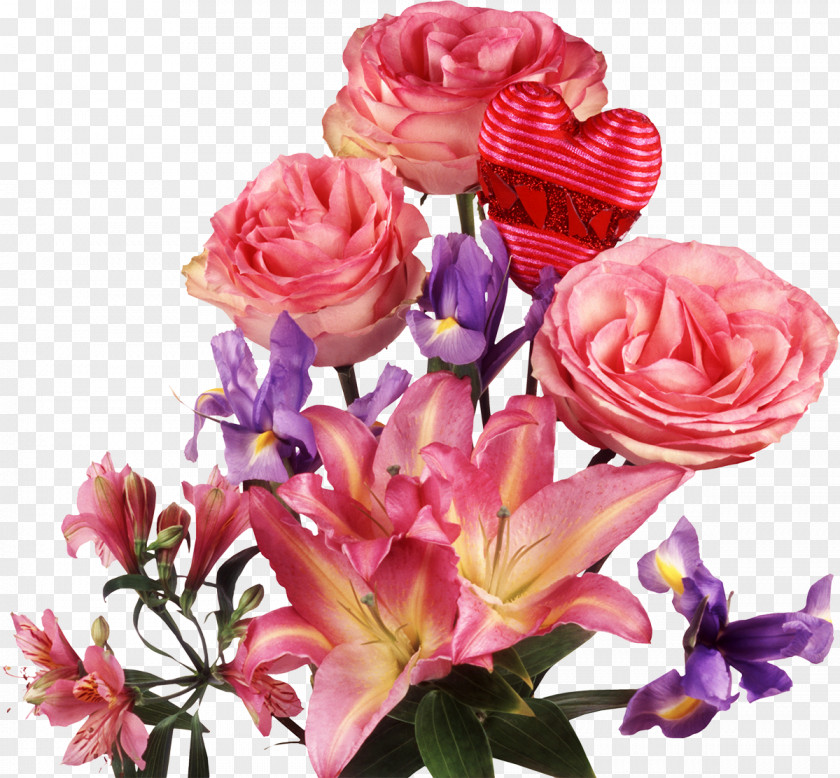 Lilly Cut Flowers Garden Roses Flower Bouquet PNG