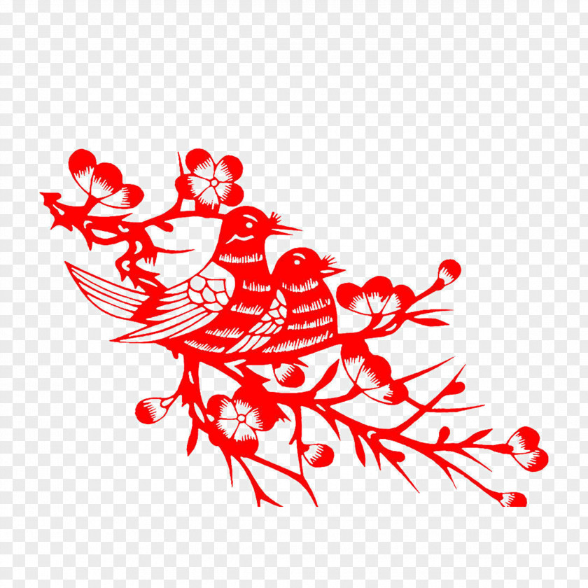 Paper-cut Duck Chinese Paper Cutting Papercutting Tradition Art PNG