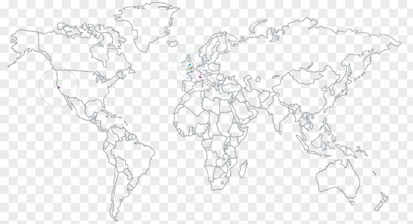 World Map Drawing Monochrome Black And White Sketch PNG