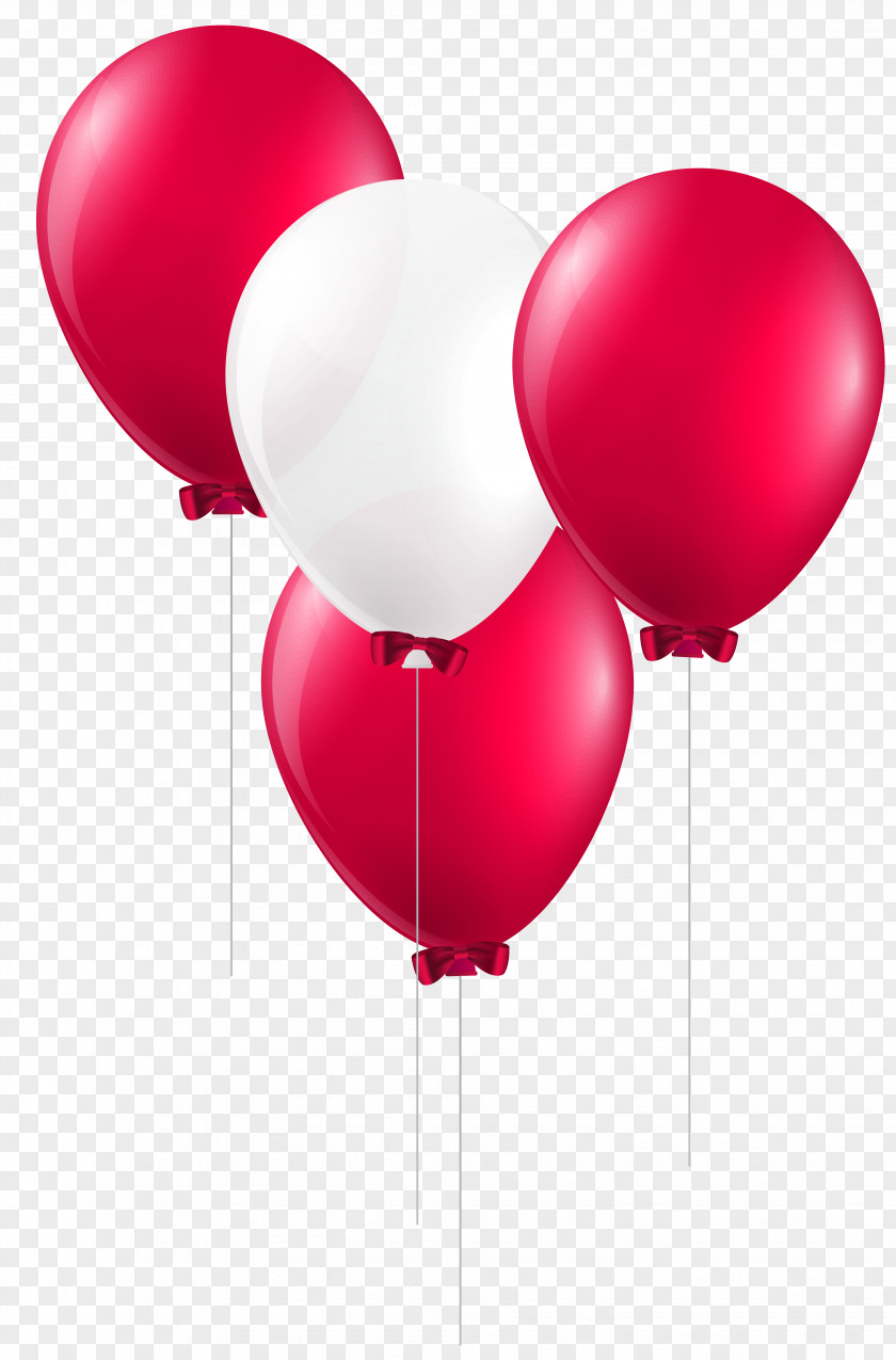 Red White Cliparts Balloon Clip Art PNG